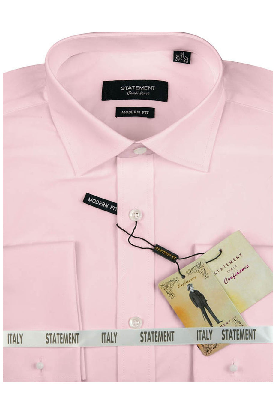 "Crest" Pink Laydown Collar Dress Shirt