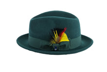 Ferrecci 2XL Hunter Green Brooks Trilby 100% Australian Wool Crushable Hat