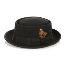 Ferrecci Black Premium Wool Pork Pie Hat