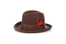 Ferrecci Brown 100% Australian Wool Godfather Hat