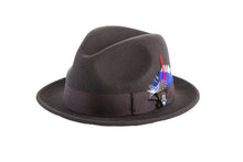 Ferrecci Brown Brooks Trilby 100% Australian Wool Felt Crushable Hat