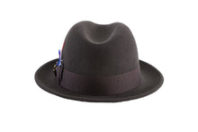 Ferrecci Brown Brooks Trilby 100% Australian Wool Felt Crushable Hat