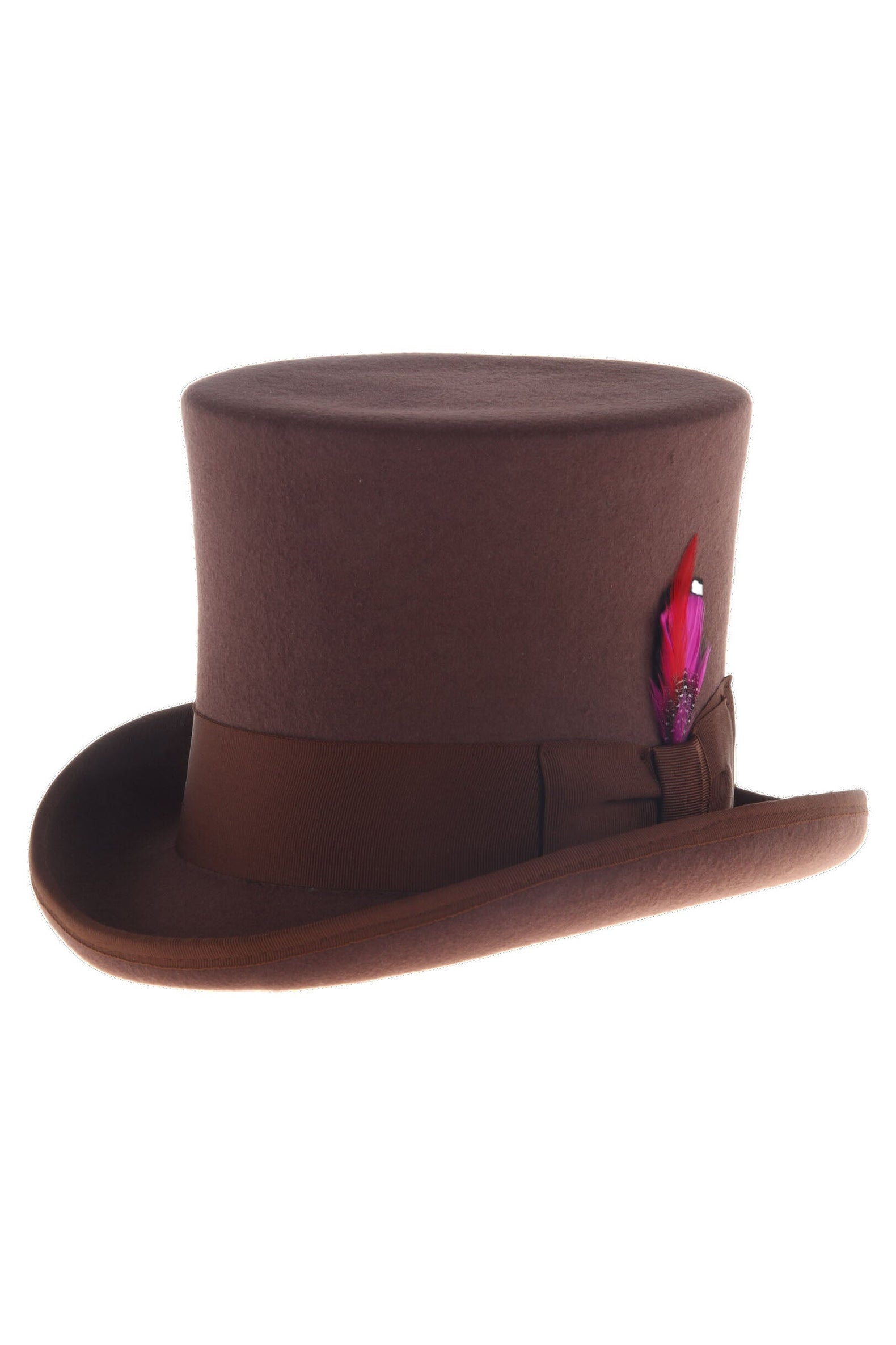 Ferrecci Brown Premium Wool Top Hat