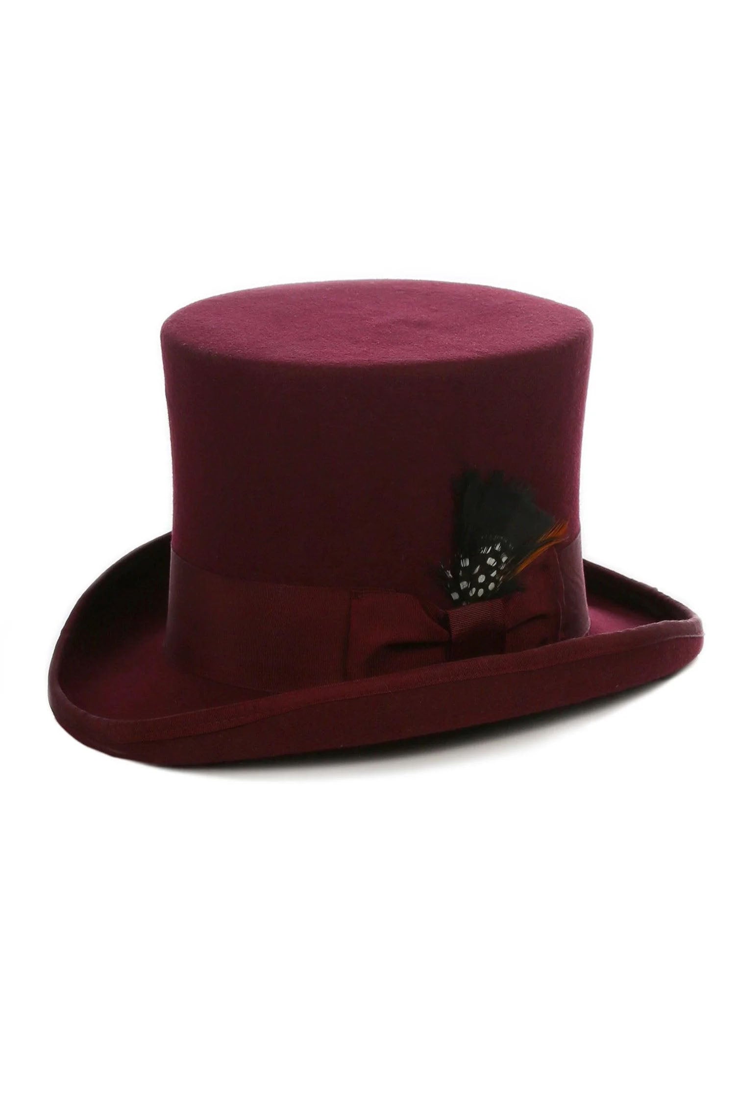 Ferrecci Burgundy Premium Wool Top Hat