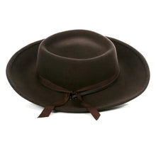 Ferrecci Dark Brown Fedora Earp Wide Brim Hat