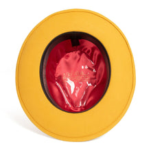 Ferrecci Mustard Fedora 100% Australian Wool Crushable Hat