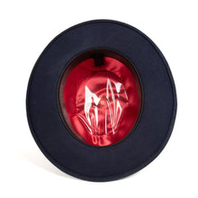 Ferrecci Navy Blue Fedora 100% Australian Wool Crushable Hat