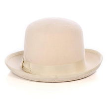 Ferrecci Off-White Premium Wool Derby Bowler Hat