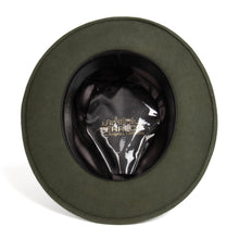 Ferrecci Olive Green Fedora 100% Australian Wool Crushable Hat