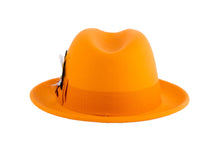 Ferrecci Orange Brooks Trilby 100% Australian Wool Felt Crushable Hat
