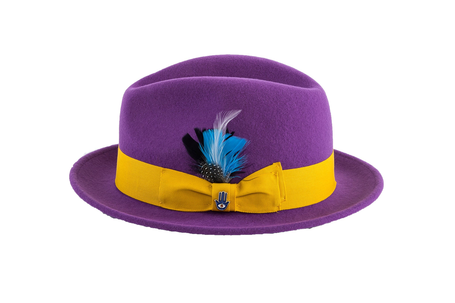 Ferrecci Purple Brooks Trilby 100% Australian Wool Felt Crushable Hat