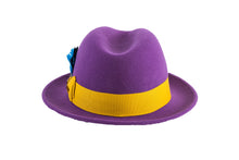 Ferrecci Purple Brooks Trilby 100% Australian Wool Felt Crushable Hat