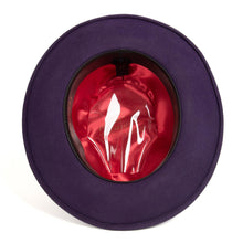 Ferrecci Purple Fedora 100% Australian Wool Crushable Hat