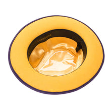 Ferrecci Purple & Gold Grayson Fedora 100% Australian Wool Crushable Hat