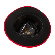 Ferrecci Red & Black Grayson Fedora 100% Australian Wool Crushable Hat