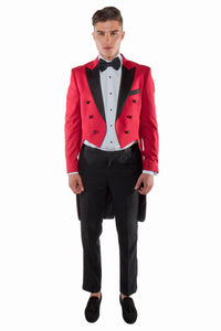"Showtime" Red Tailcoat Tuxedo (2-Piece Set)