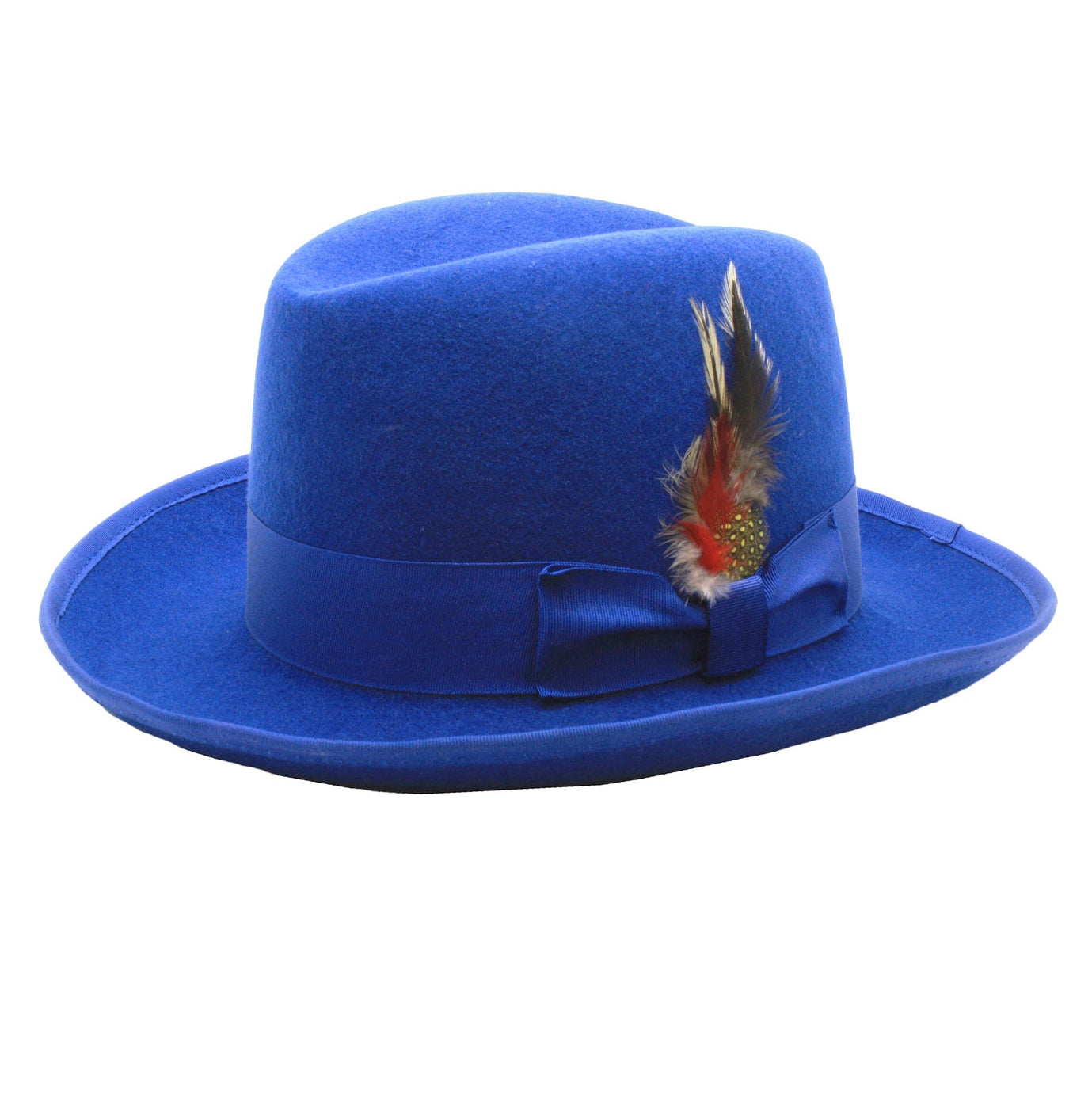 Ferrecci Royal Blue 100% Wool Australian Fur Felt Godfather Hat
