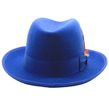 Ferrecci Royal Blue 100% Wool Australian Fur Felt Godfather Hat