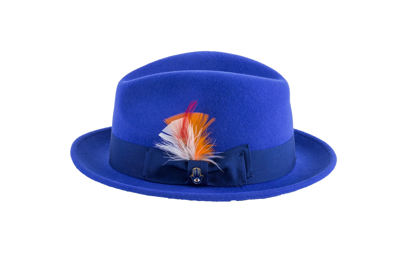 Ferrecci Royal Blue Brooks Trilby 100% Australian Wool Crushable Hat