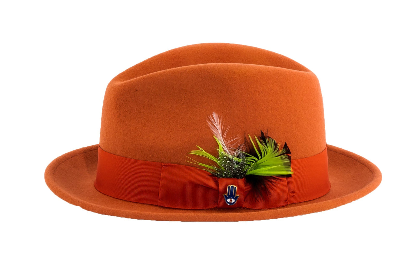 Ferrecci Rust Brooks Trilby 100% Australian Wool Felt Crushable Hat