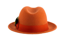 Ferrecci Rust Brooks Trilby 100% Australian Wool Felt Crushable Hat