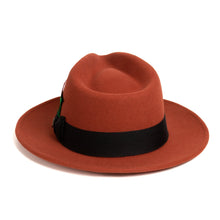Ferrecci Rust Fedora 100% Australian Wool Crushable Hat