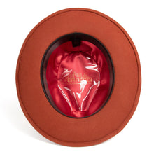 Ferrecci Rust Fedora 100% Australian Wool Crushable Hat