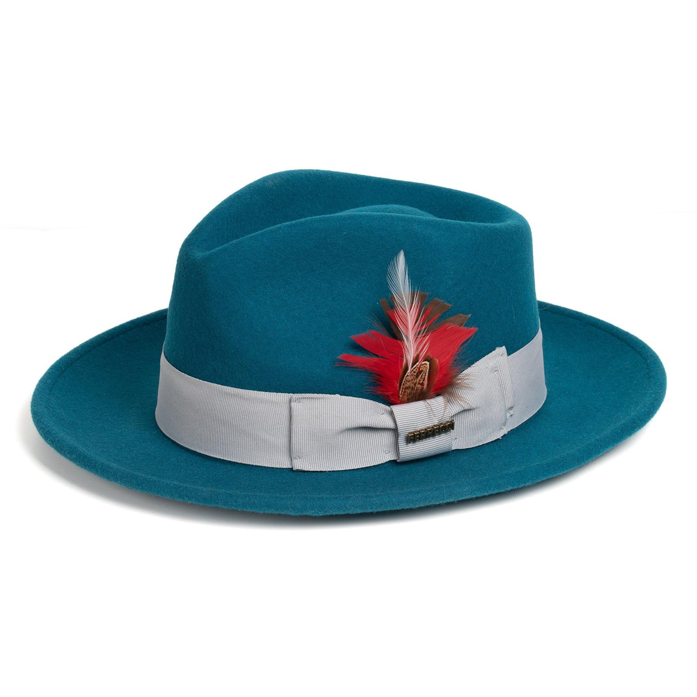 Ferrecci S Acid Blue Fedora 100% Australian Wool Crushable Hat