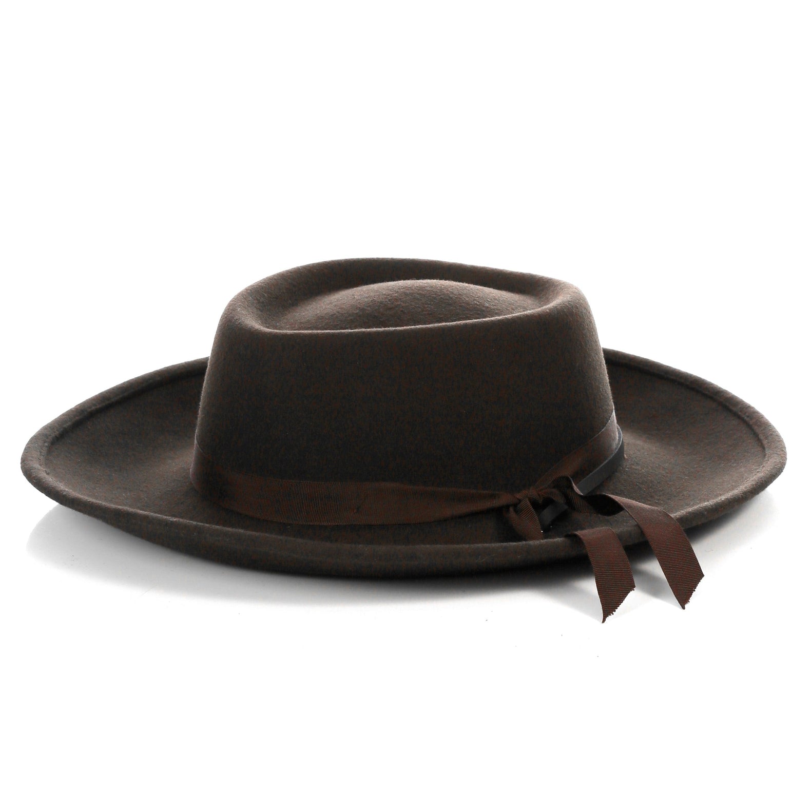 Ferrecci S Dark Brown Fedora Earp Wide Brim Hat