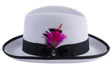 Ferrecci S Grey & Black 100 % Wool Australian Fur Godfather Hat