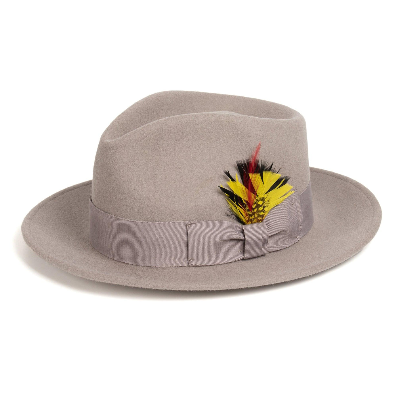Ferrecci S Light Grey Fedora 100% Australian Wool Crushable Hat