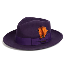 Ferrecci S Purple Fedora 100% Australian Wool Crushable Hat