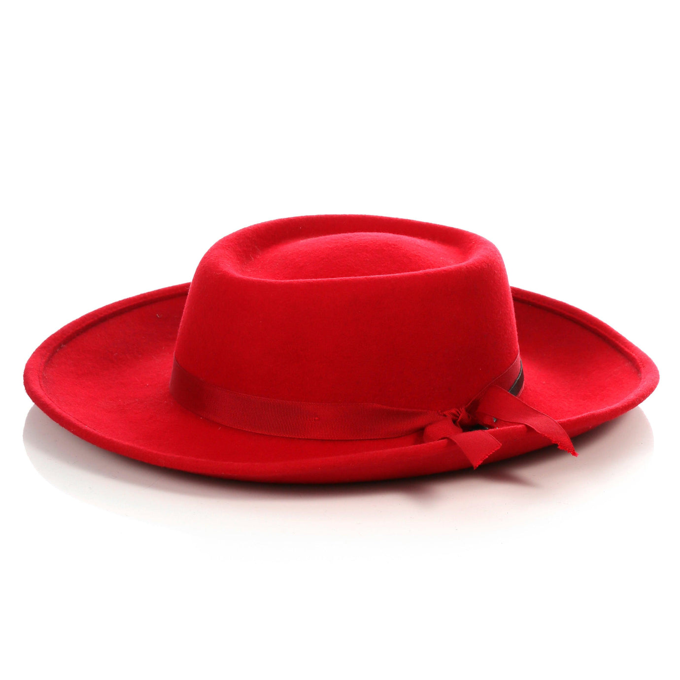Ferrecci S Red Fedora Earp Wide Brim Hat