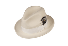 Ferrecci S White Trilby 100% Australian Wool Felt Crushable Hat
