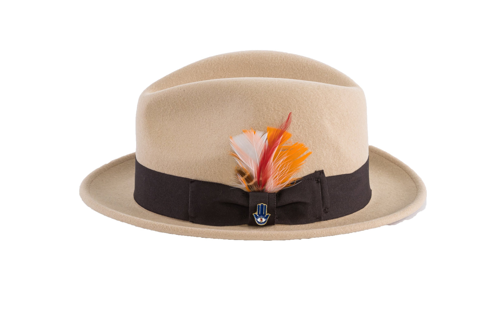 Ferrecci Tan Brooks Trilby 100% Australian Wool Felt Crushable Hat