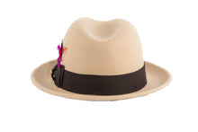 Ferrecci Tan Brooks Trilby 100% Australian Wool Felt Crushable Hat