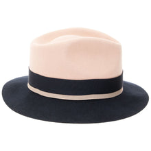 Ferrecci Tan & Navy Puck Trilby Crushable Hat