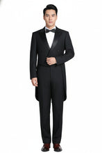 "Gabriel" Black Tailcoat Tuxedo (2-Piece Set)
