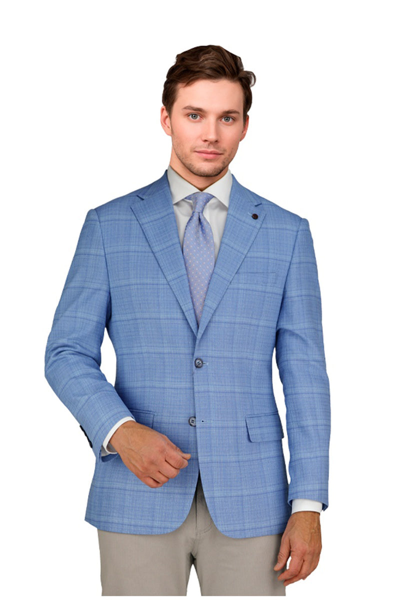 Bertolini Light Blue Crossweave Sports Jacket