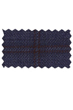 Enzo Tovare Blue & Burgundy Windowpane Sports Jacket