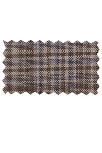 Enzo Tovare Taupe & Blue Plaid Sports Jacket