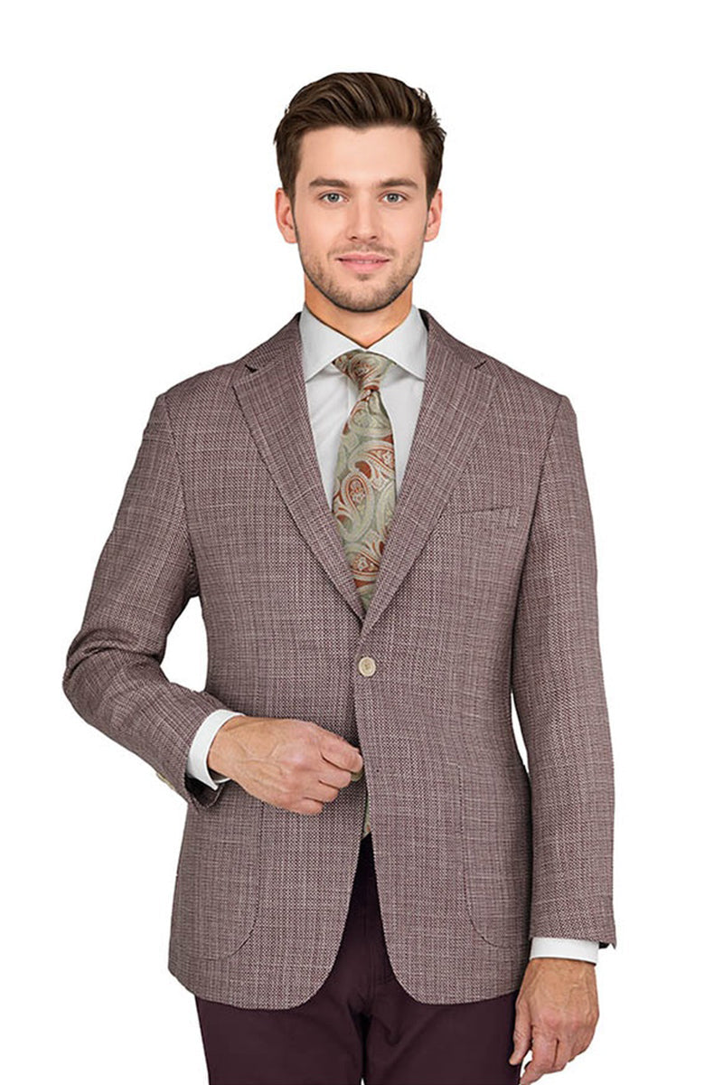 Enzo Tovare Cranberry Birdseye Soft Jacket