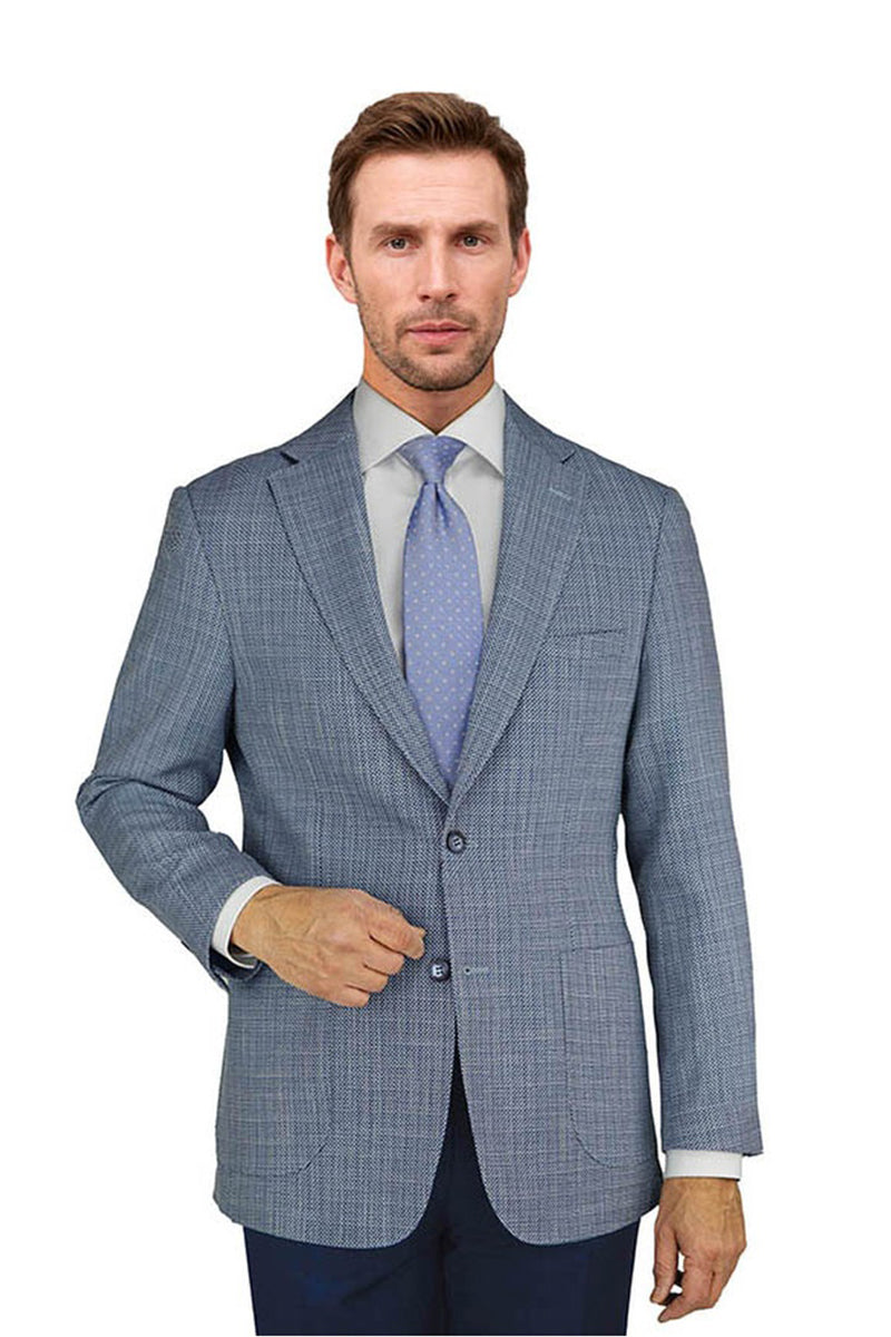Enzo Tovare Light Blue Birdseye Soft Jacket