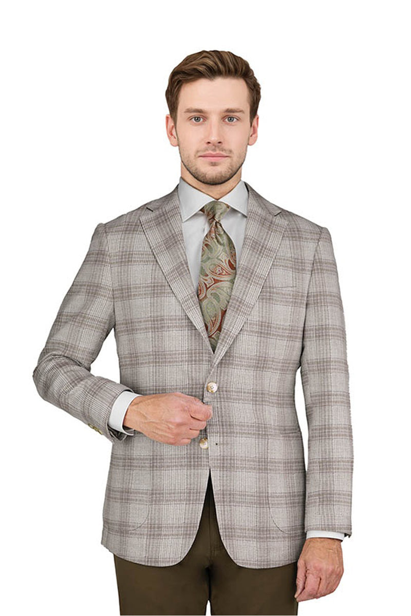 Enzo Tovare Camel Plaid Soft Jacket