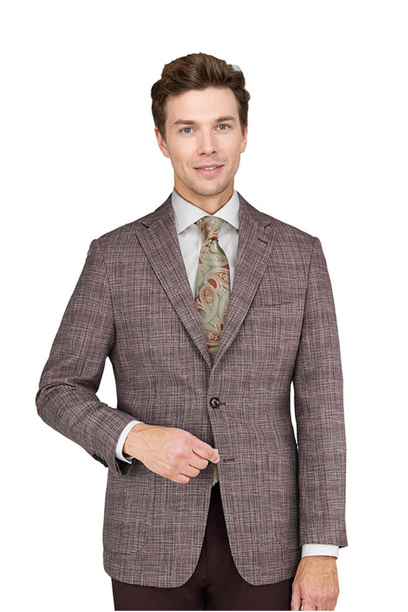 Enzo Tovare Cranberry Crossweave Soft Jacket