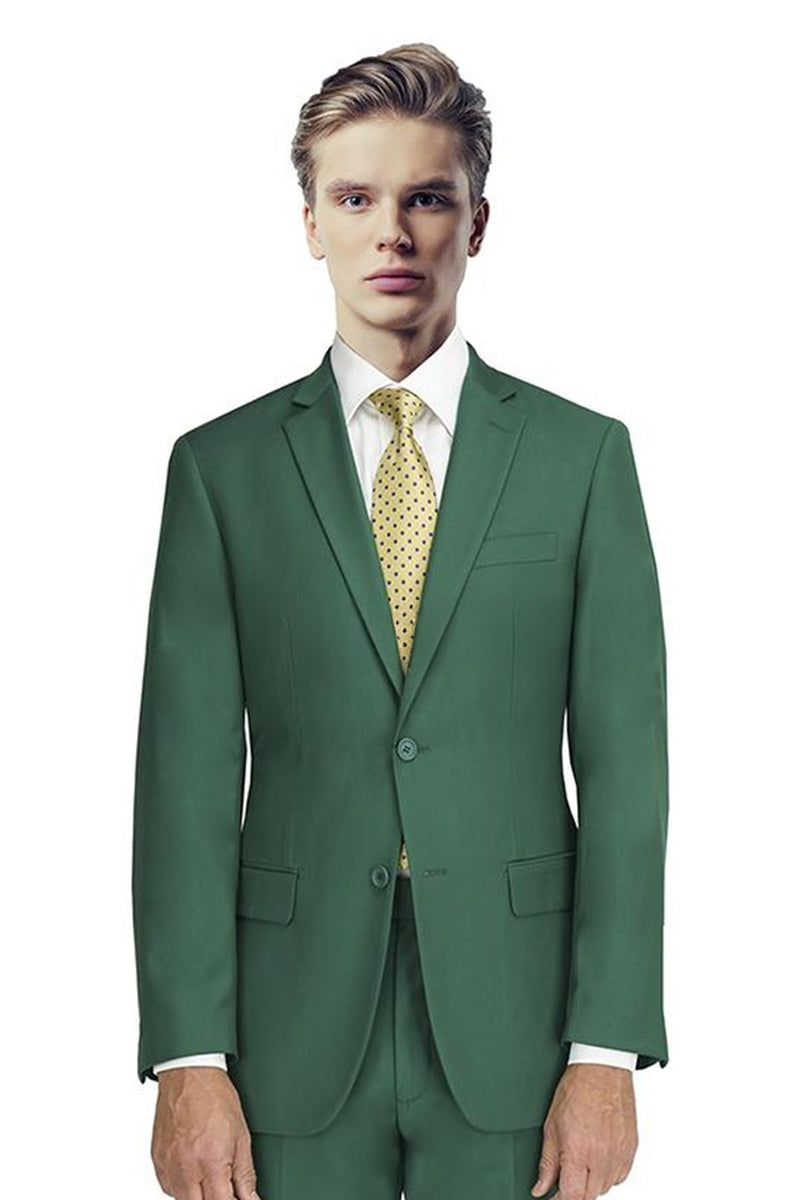 Giorgio Fiorelli Solid Forest Green Suit (2-Piece Set)