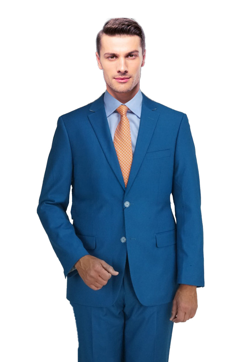 Giorgio Fiorelli Solid Teal Suit (2-Piece Set)