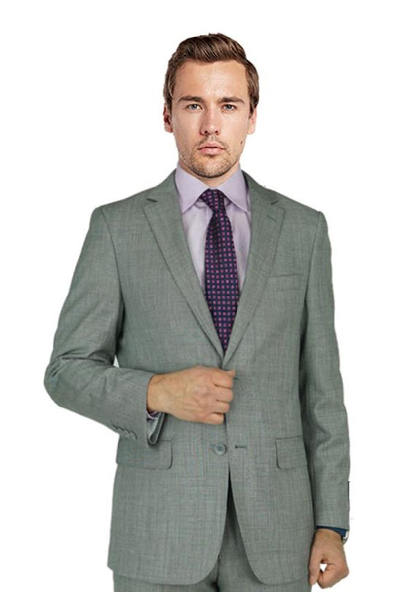 Giorgio Fiorelli Grey Sharkskin Suit (2-Piece Set)