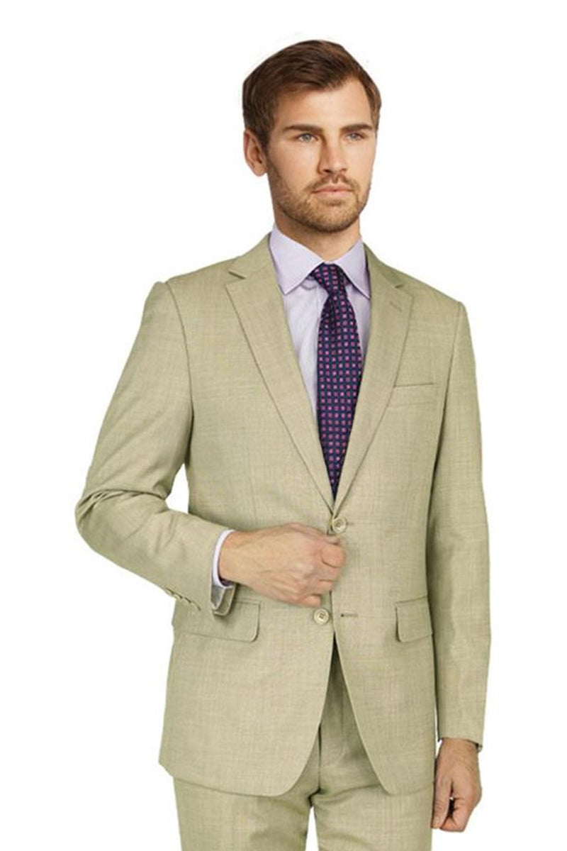 Giorgio Fiorelli Sand Grey Sharkskin Suit (2-Piece Set)