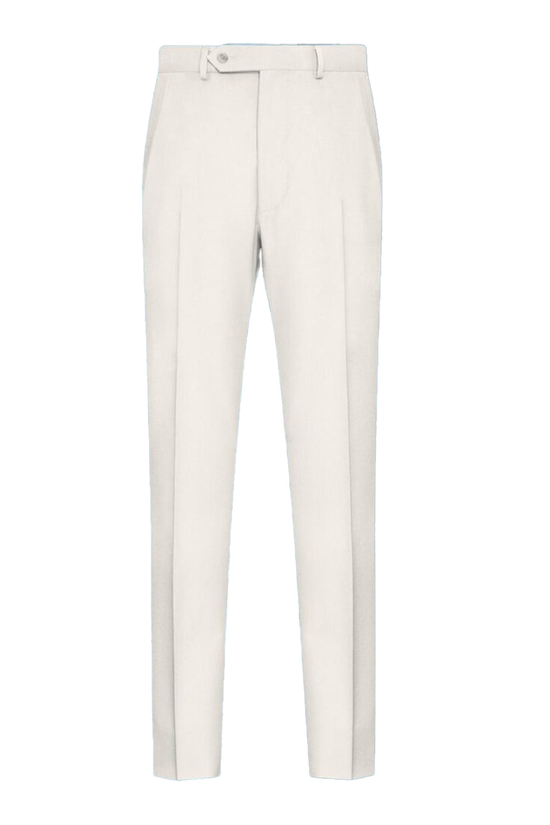 Giorgio Fiorelli Off-White Plain Front Dress Pants